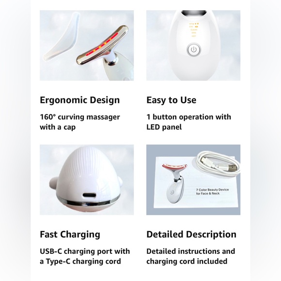 NWT! Seven color beauty device for face neck🌸 - Picture 9 of 11